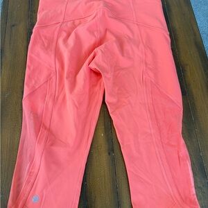 lululemon athletica Coral-Orange Workout Leggings